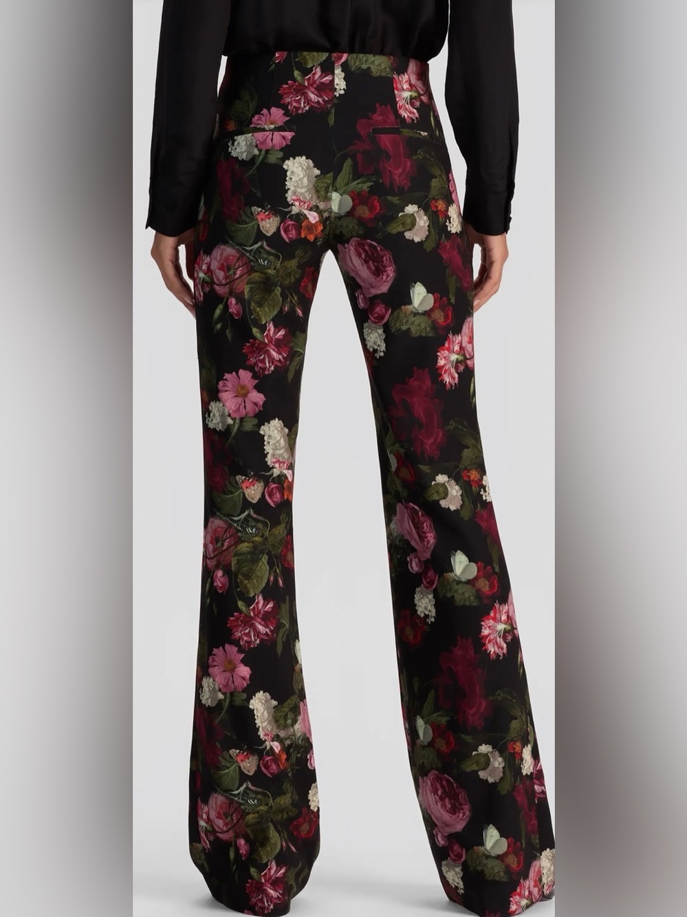 Alice + Olivia Teeny Floral Bootcut Pants - Picture 2 of 8